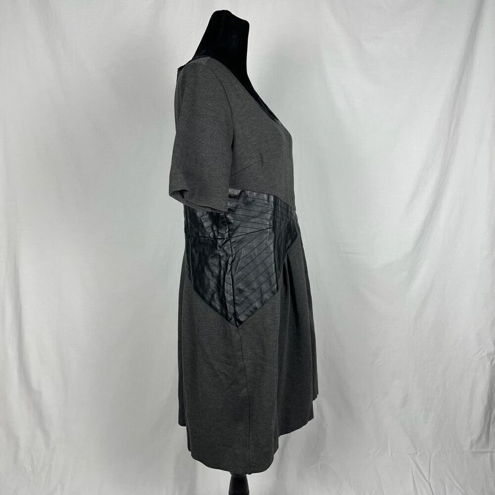 Lysse Gray Faux Leather Pencil Dress - Women’s L - Picture 4 of 8